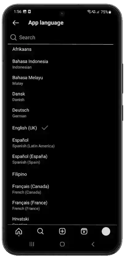 Phone image showcasing Translation feature of Apk.